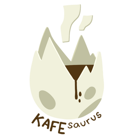 Dinosaur-Themed Cafe Logo